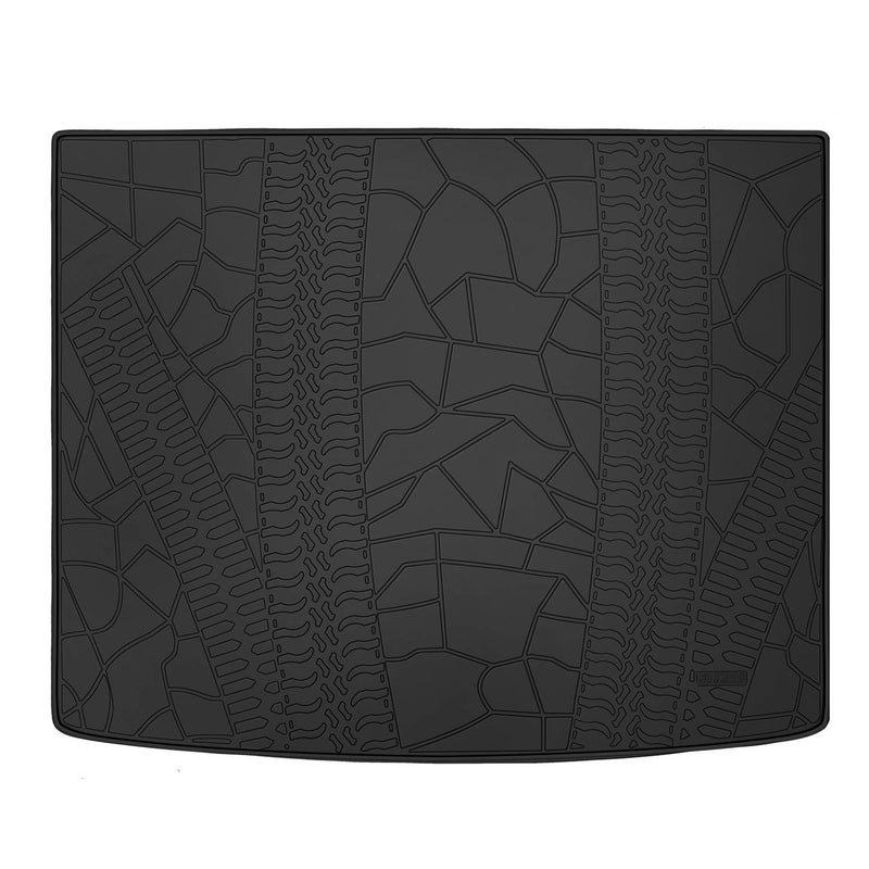 San Auto Cargo Liners Custom Fit for Jeep Cherokee 2014 2015 2016 2017 2018 2019 2020 2021 2022 2023 Trunk Mats Full Black Rubber for All Weather Heavy Duty Odorless - Image 1